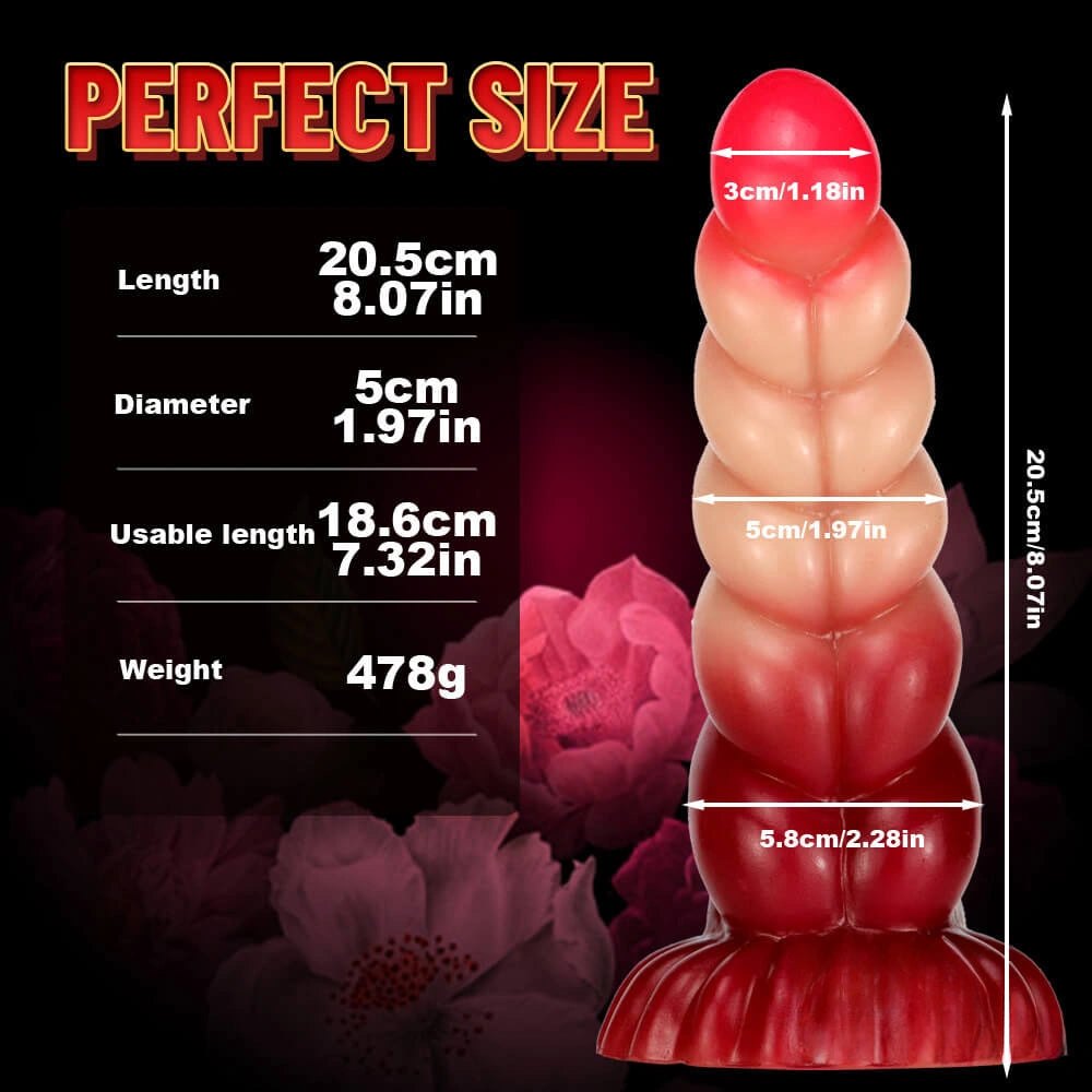 Spiral ombre fantasy dildo, photo 3