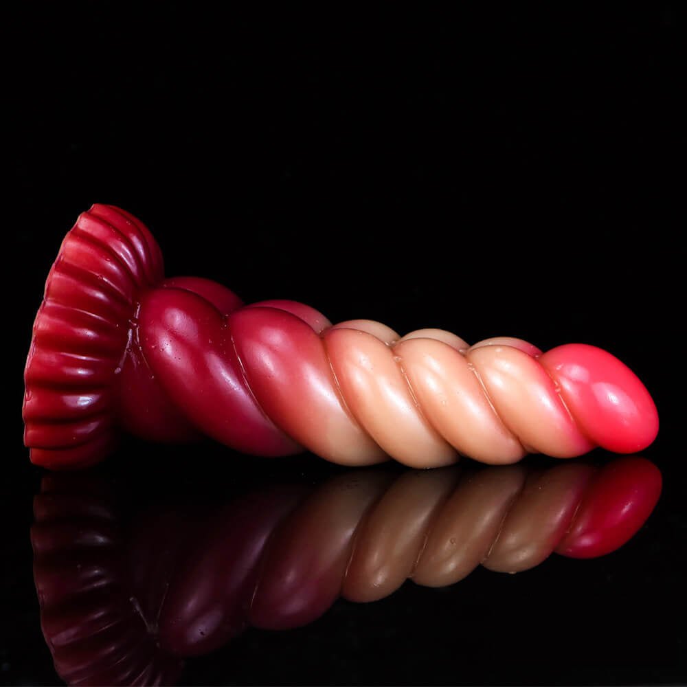Spiral ombre fantasy dildo, photo 6