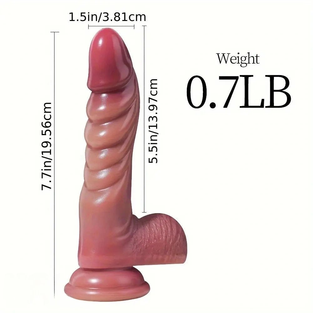 Flesh twisted pagoda marbled fantasy dildo, photo 4