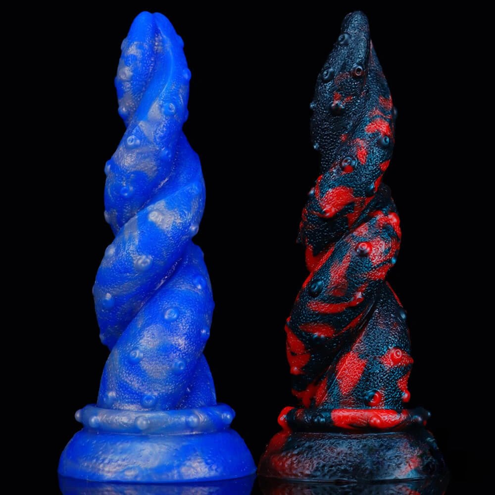 Twisted spiral suction cup dildo, photo 1