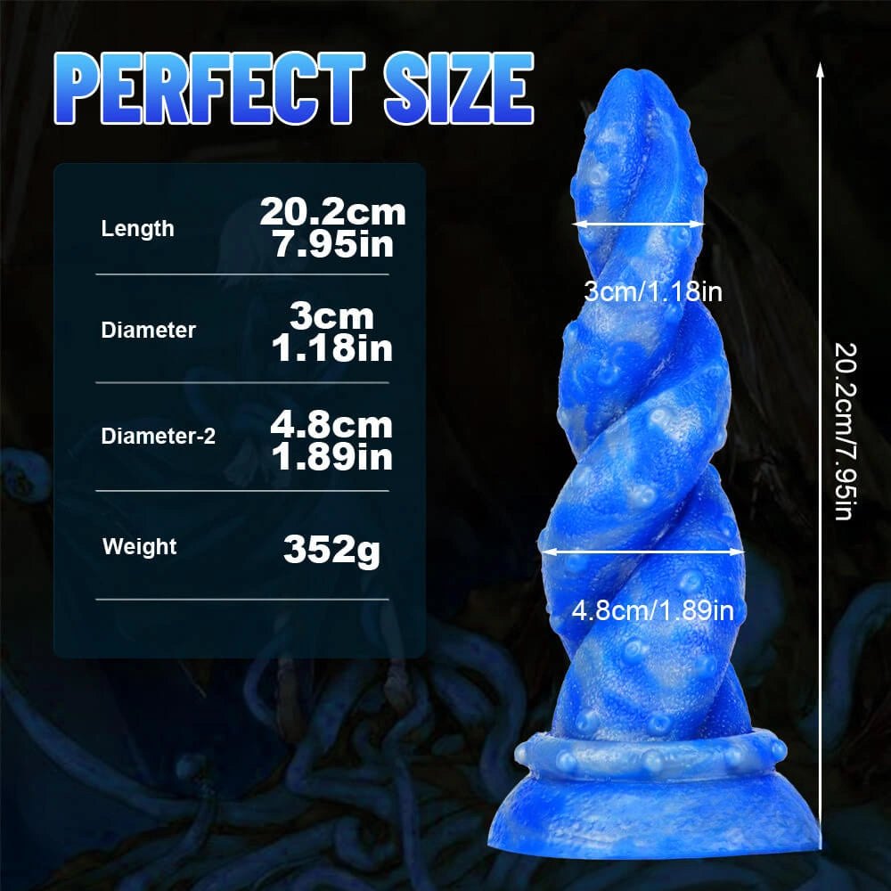 Twisted spiral suction cup dildo, photo 5