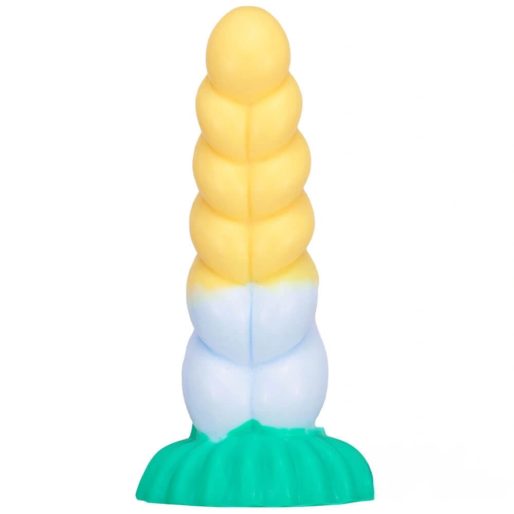 #2 twisted textured liquid silicone fantasy dildo