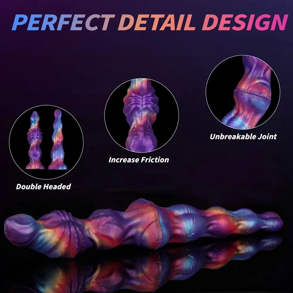 Twisted silicone double ended dildo, photo 10