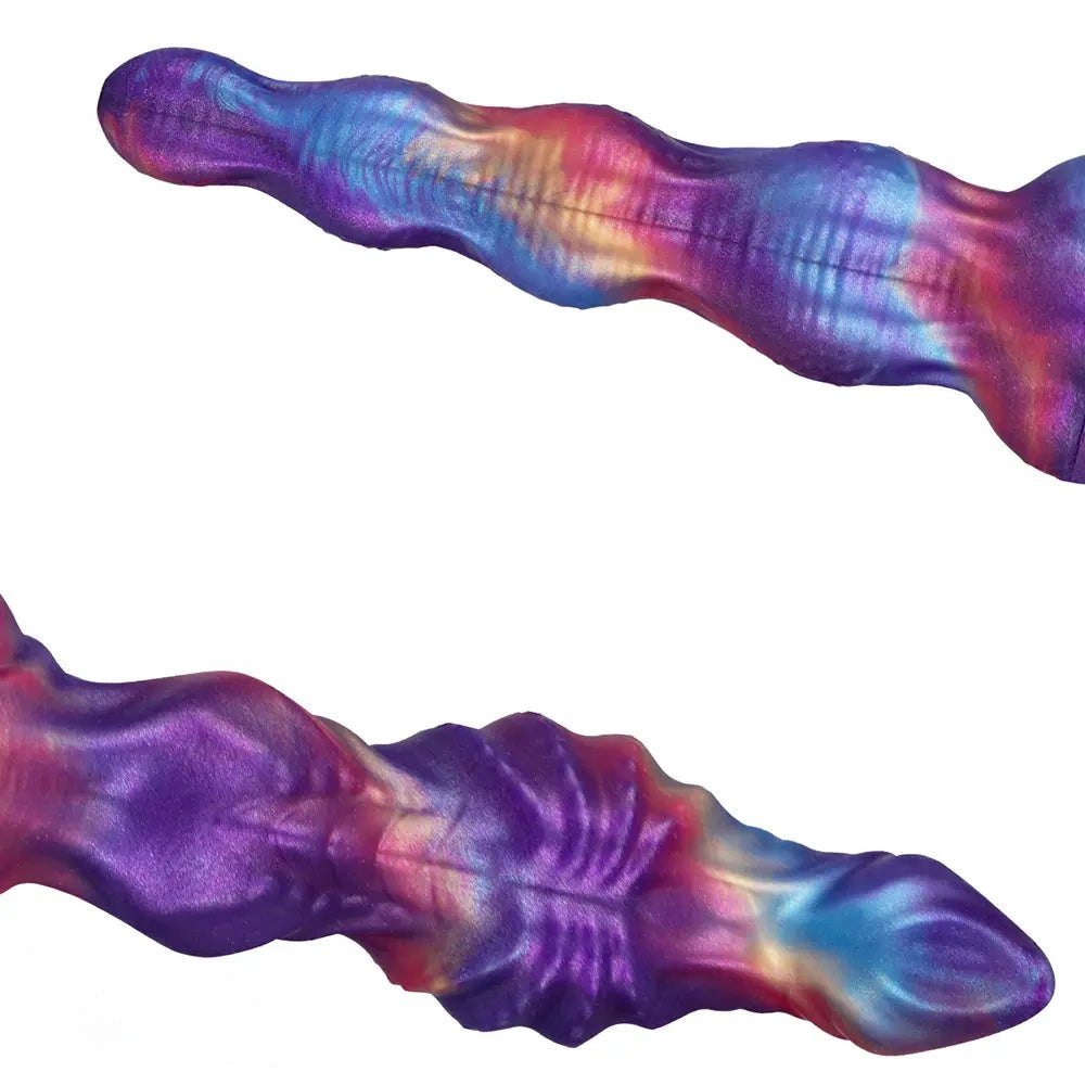 Twisted silicone double ended dildo, photo 3