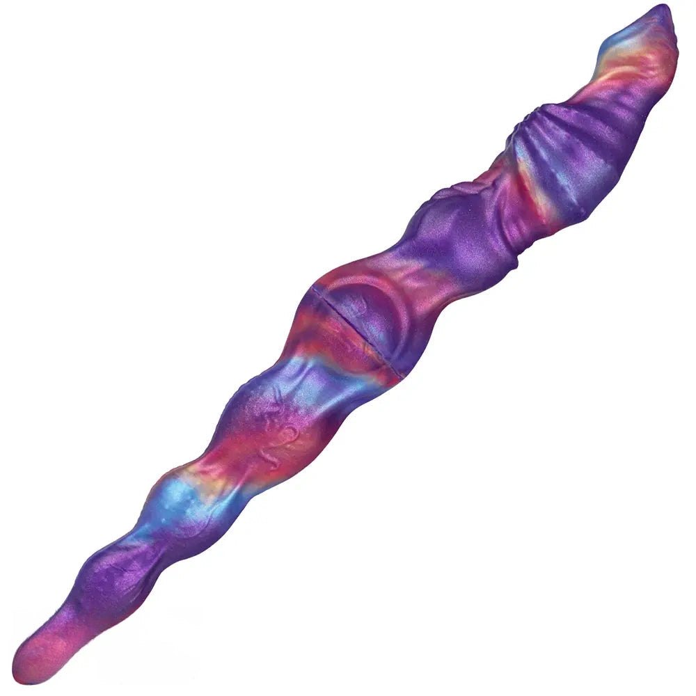 Twisted silicone double ended dildo, photo 4