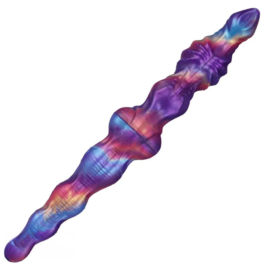 Twisted silicone double ended dildo, photo 5