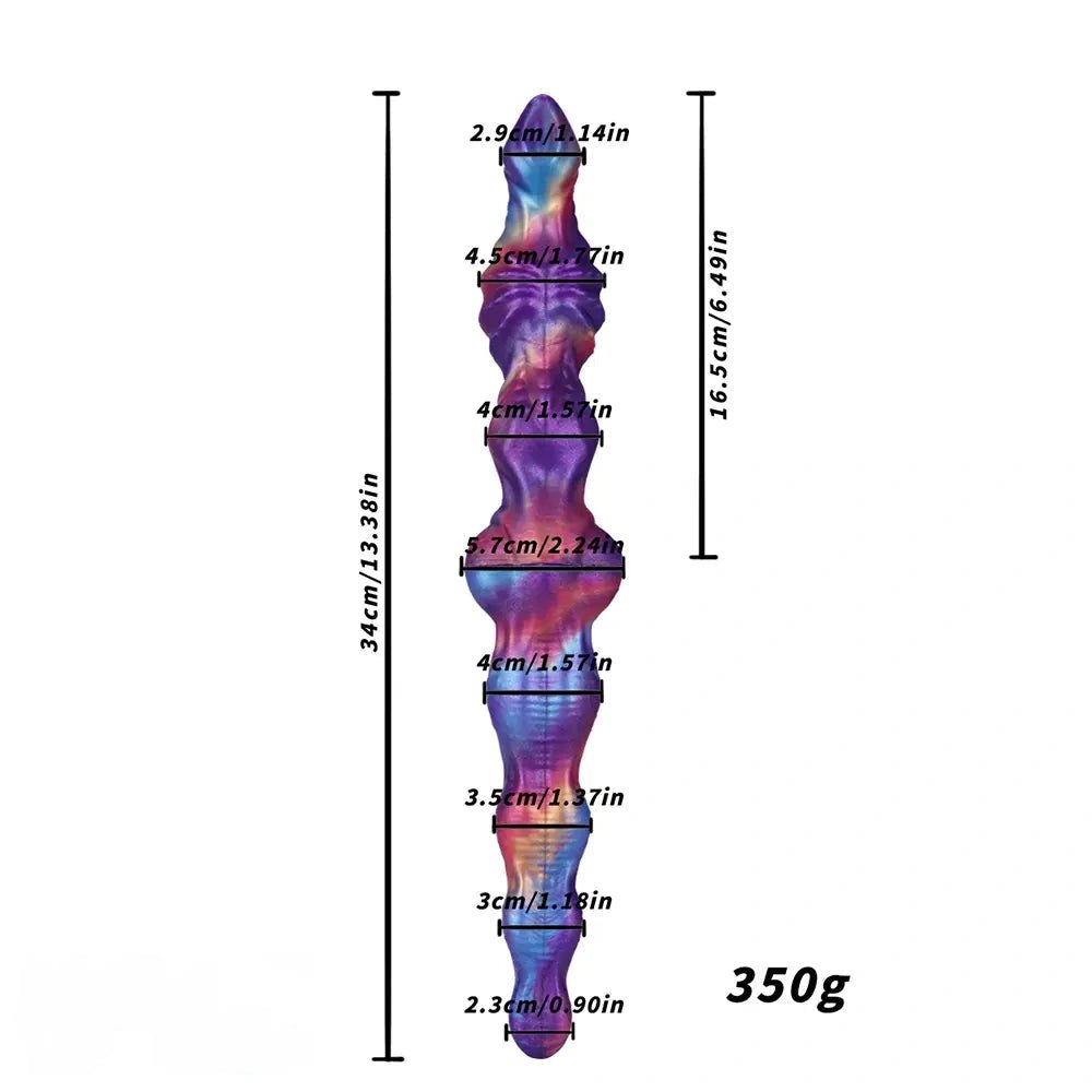 Twisted silicone double ended dildo, photo 8