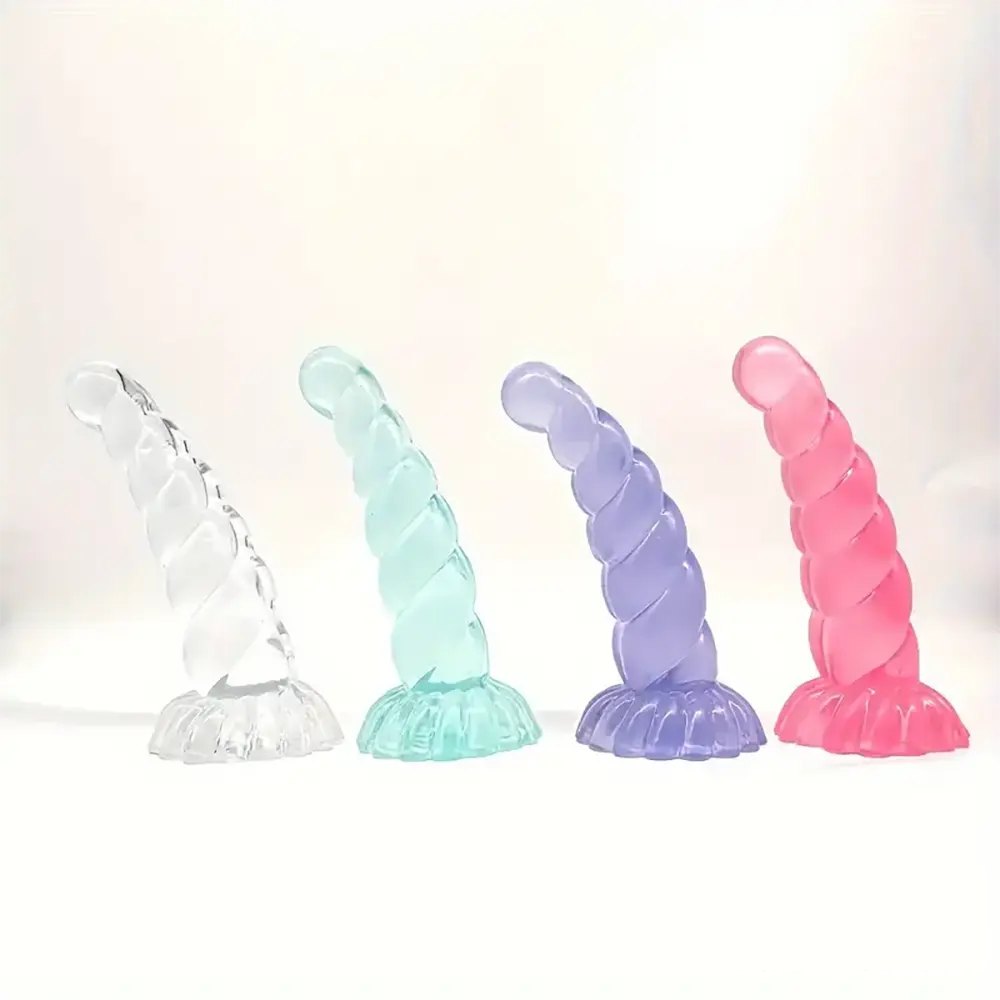Twisted spiral PVC fantasy dildo, photo 1