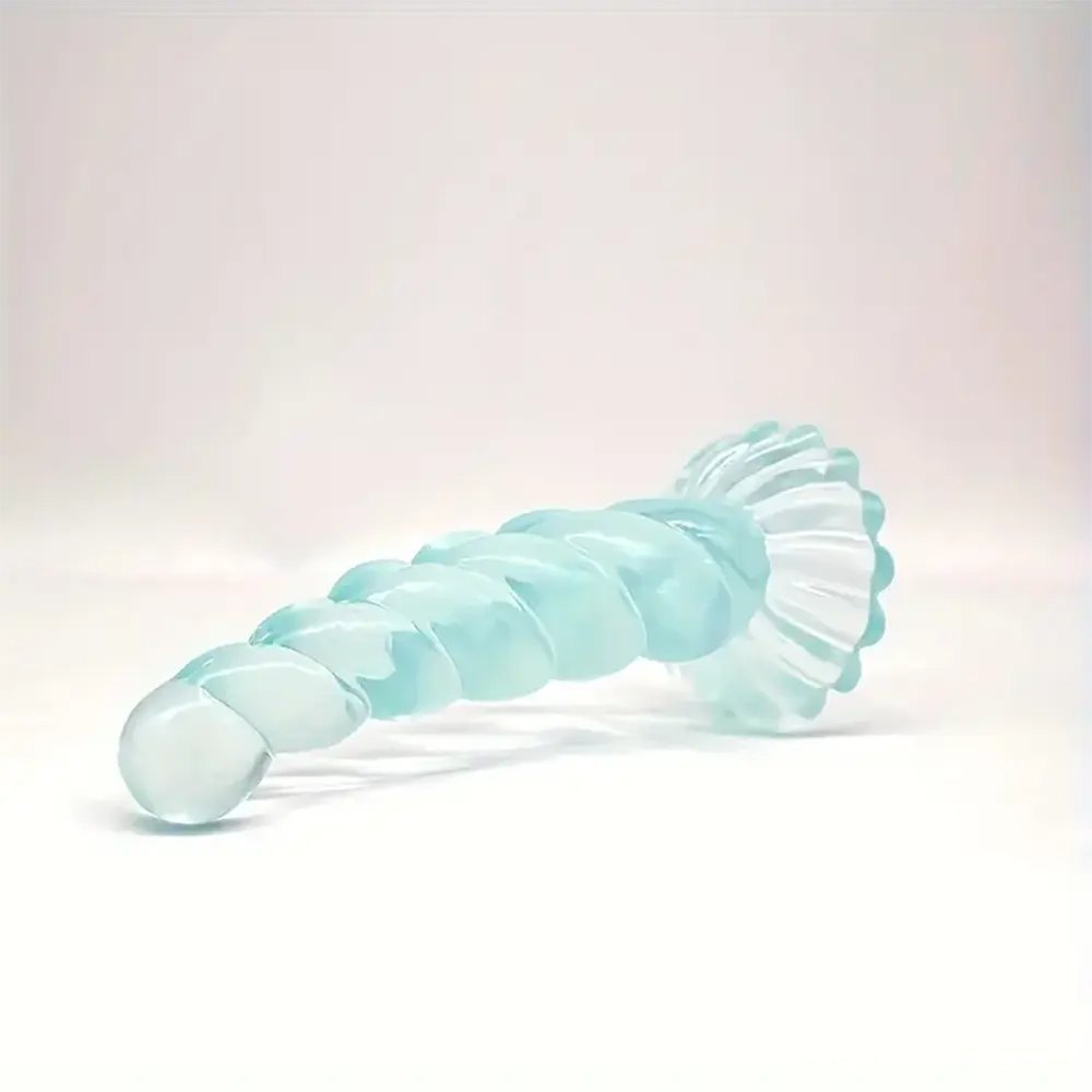 Twisted spiral PVC fantasy dildo, photo 2