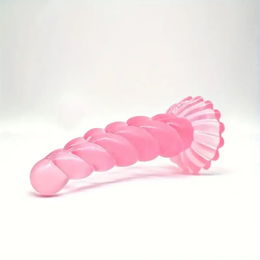 Twisted spiral PVC fantasy dildo, photo 4