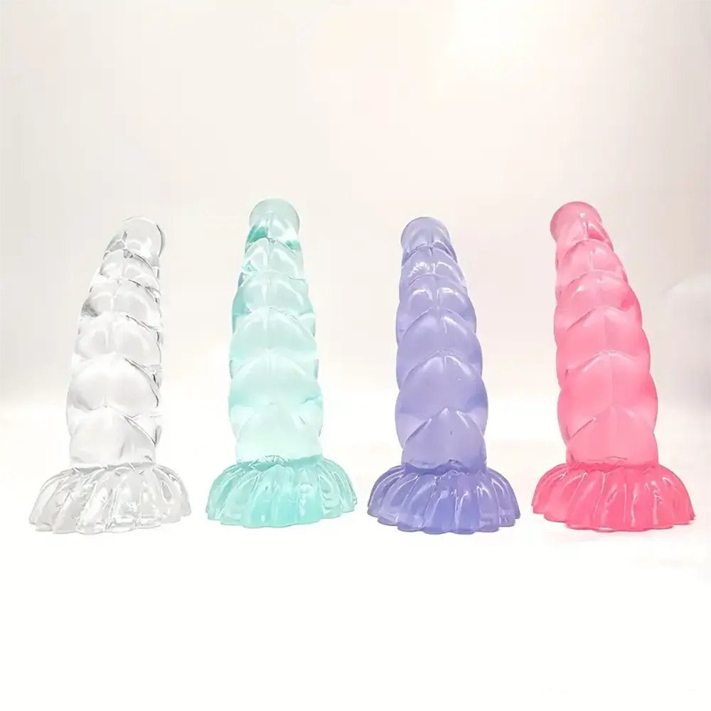 Twisted spiral PVC fantasy dildo, photo 6