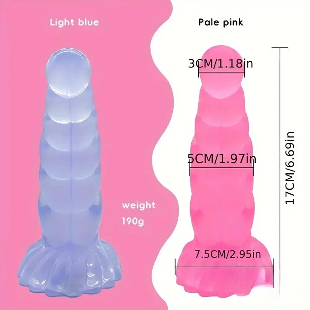 Twisted spiral PVC fantasy dildo, photo 8