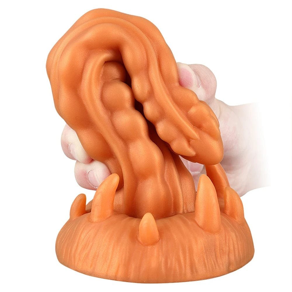 Twisted spiral fantasy dildo with clawed base, photo 4
