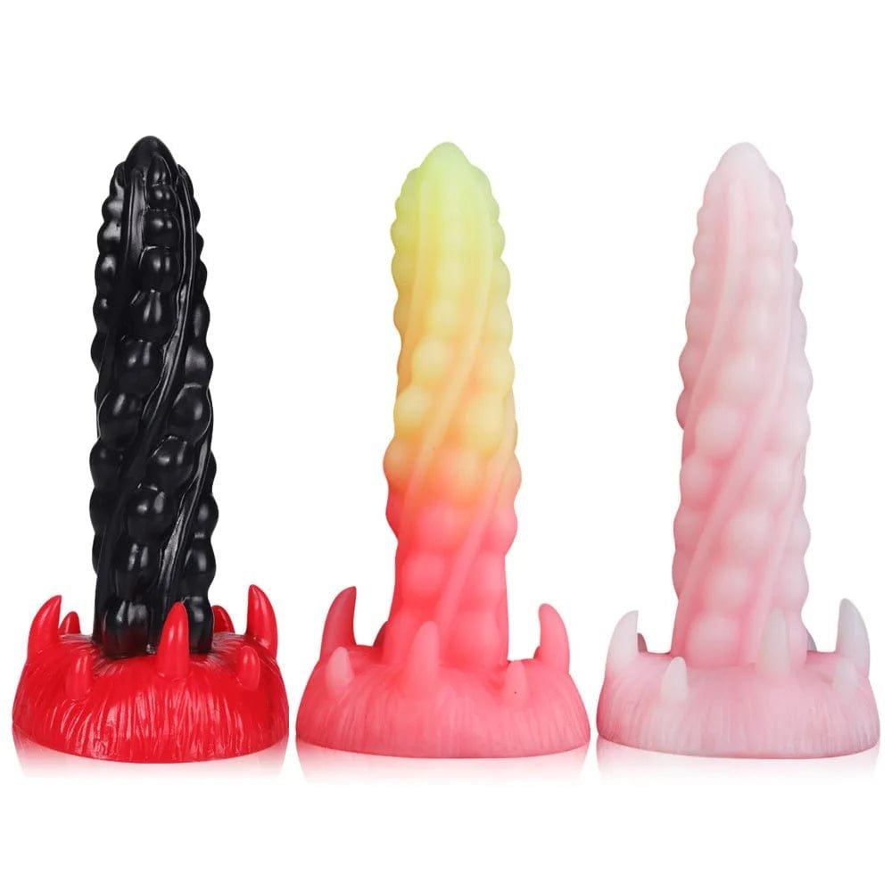 Twisted spiral fantasy dildo with clawed base, photo 9