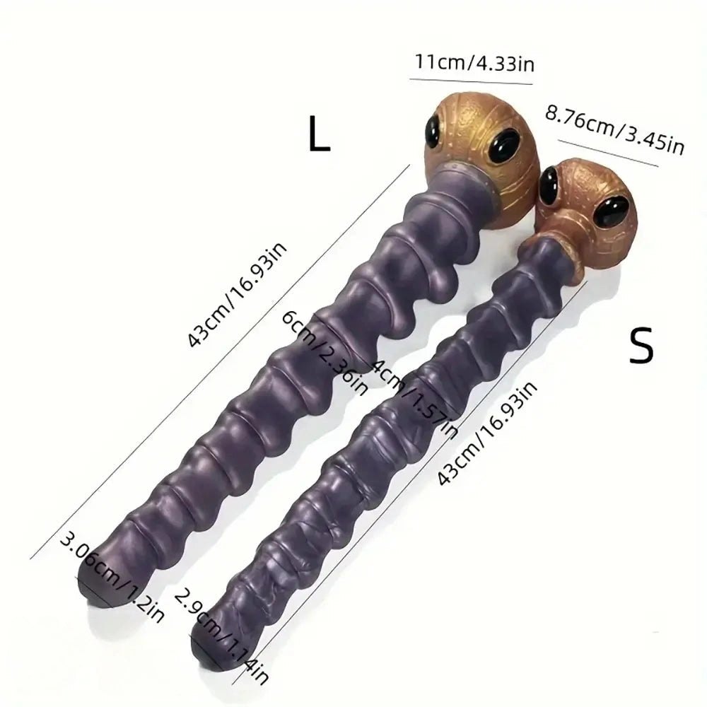 Purple swirl fantasy spiral dildo, photo 7