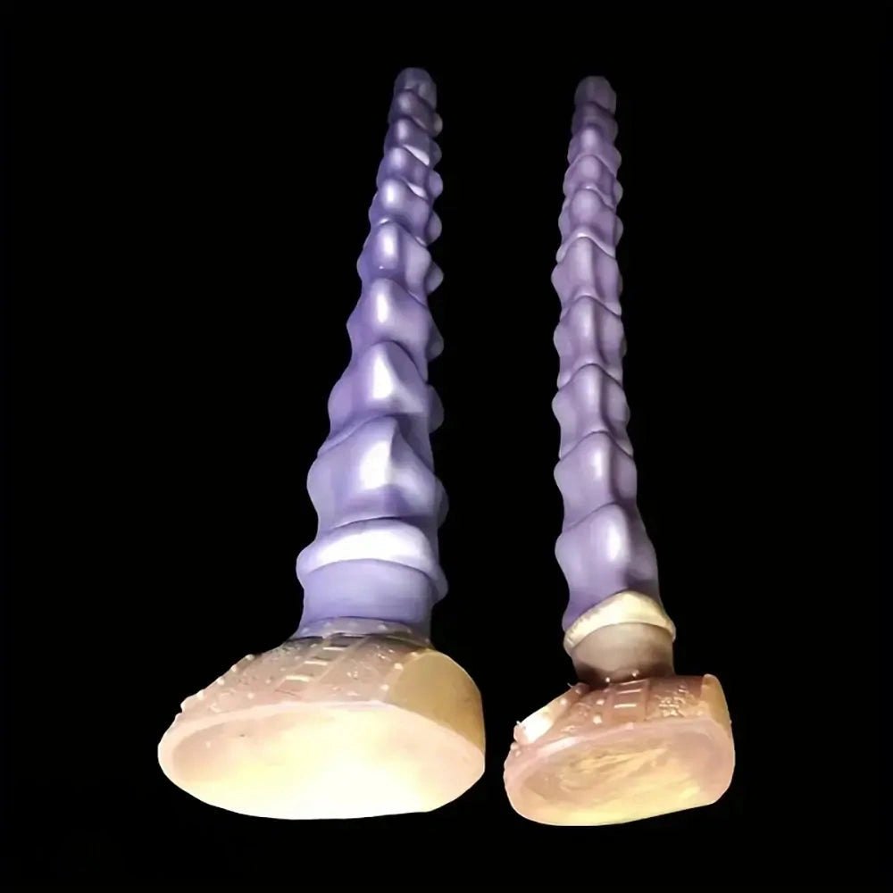 Purple swirl fantasy spiral dildo, photo 8
