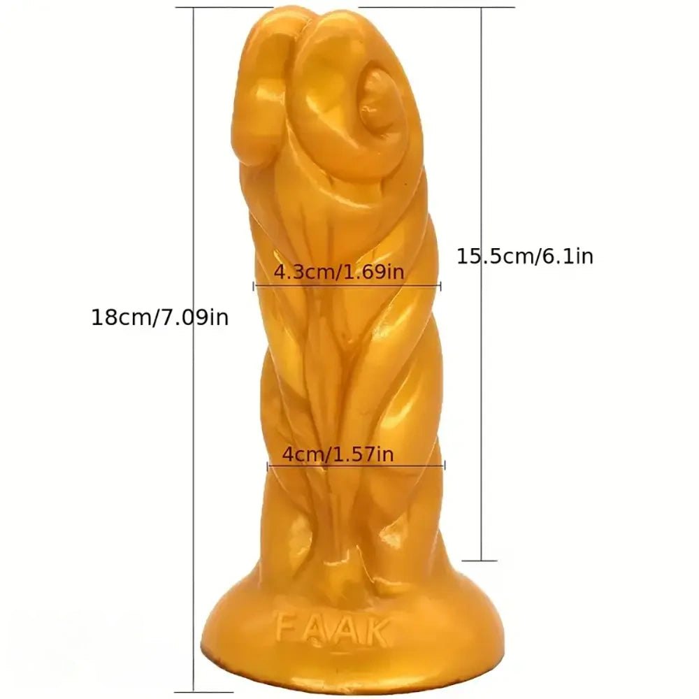 Twisted spiral fantasy dildo, photo 3