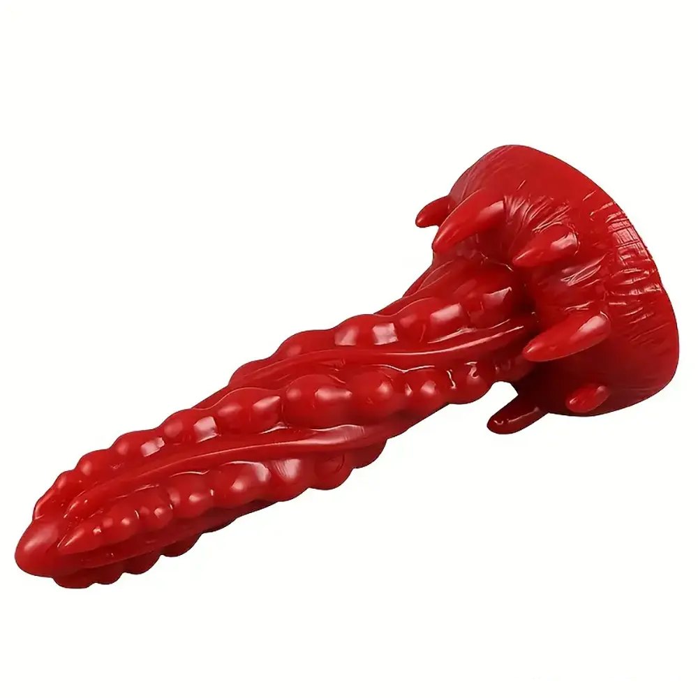 Twisted spiral fantasy dildo with suction cup base, photo 5