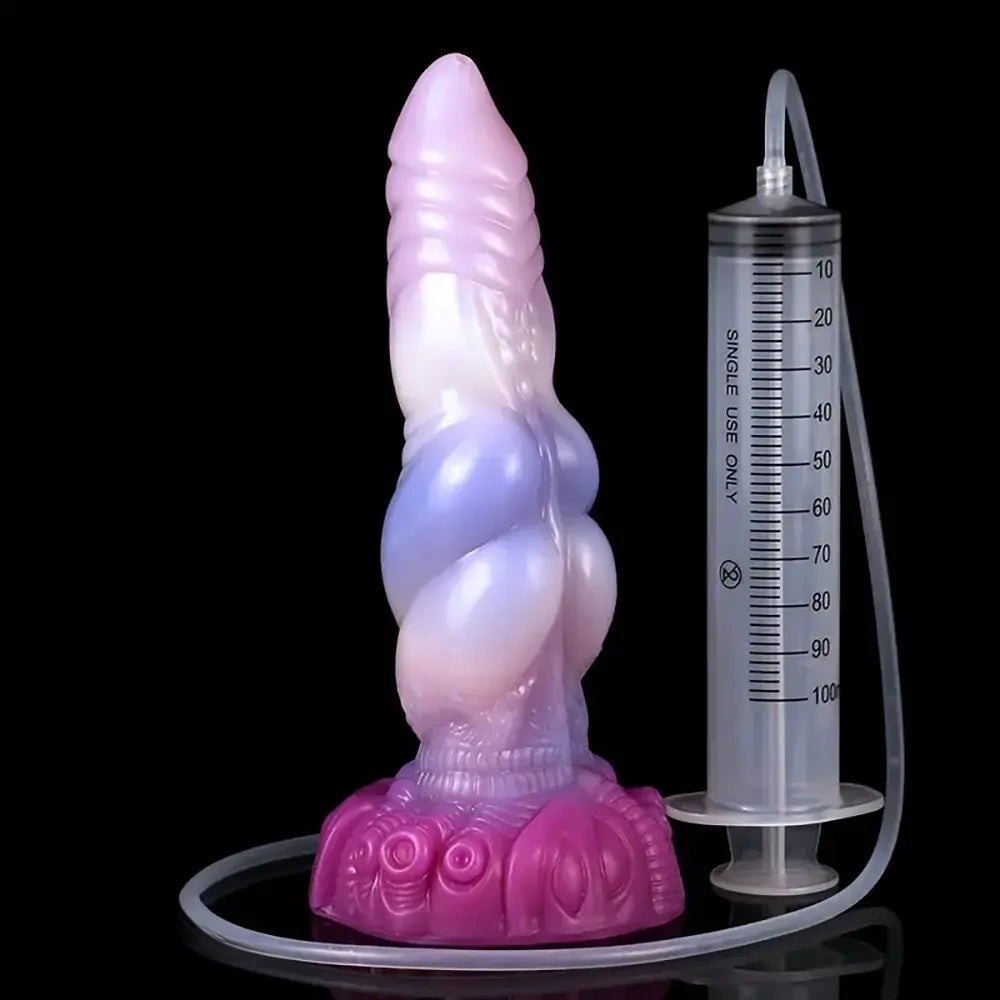 A twisted fantasy squirting dildo