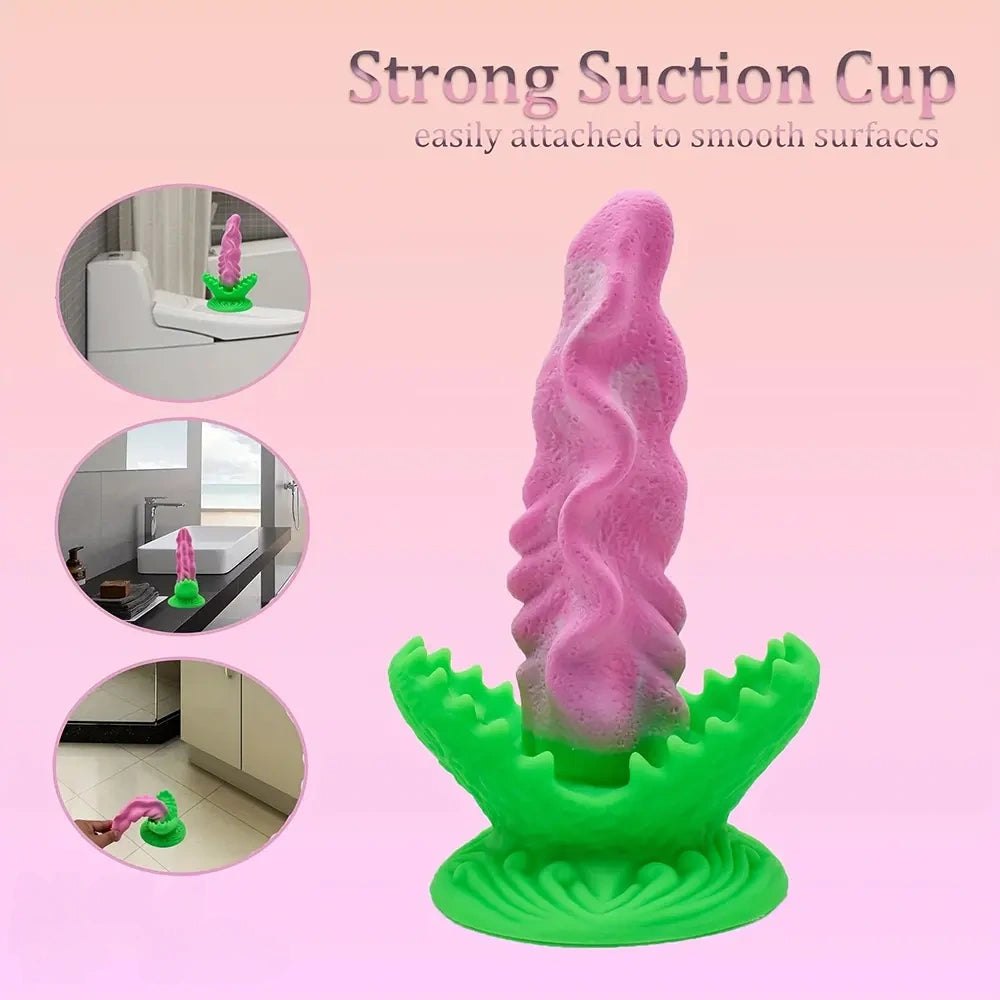 Mixed color twisted fantasy dildo, photo 4