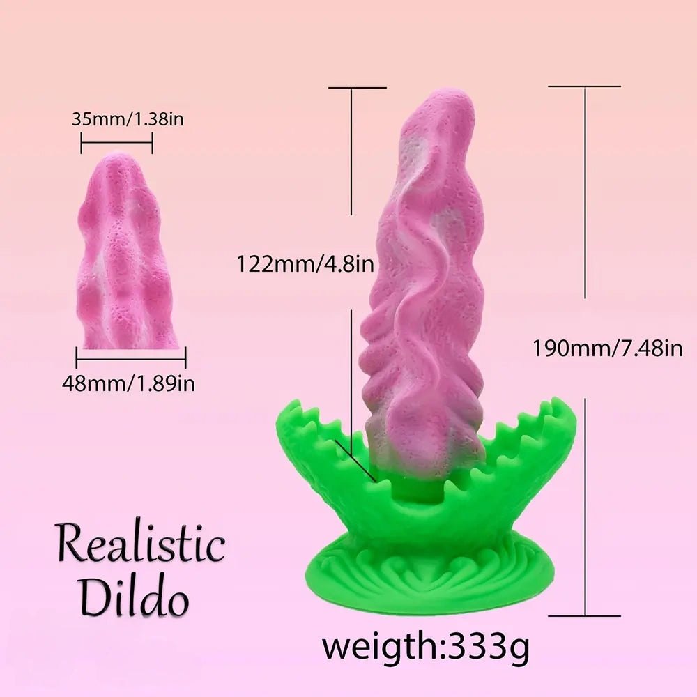 Mixed color twisted fantasy dildo, photo 6