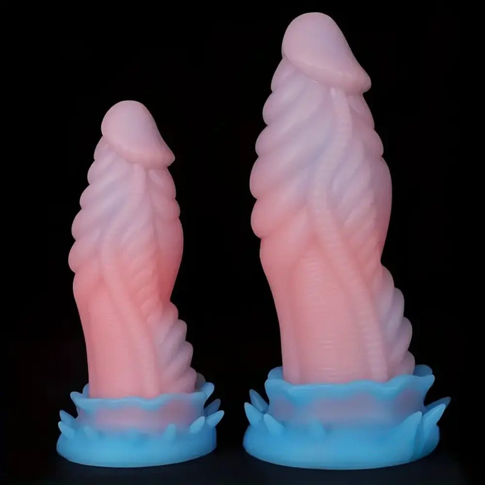 Colorful twisted tentacle silicone fantasy dildo, photo 1