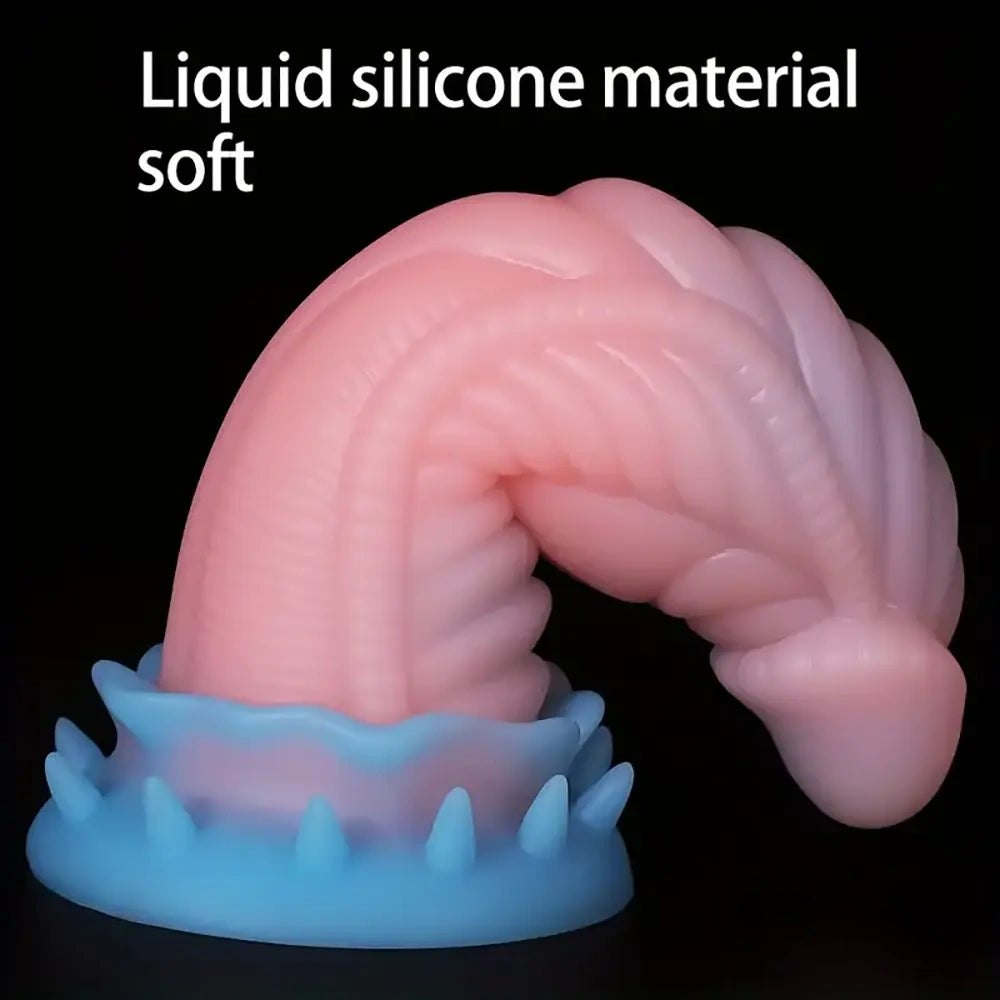 Colorful twisted tentacle silicone fantasy dildo, photo 2