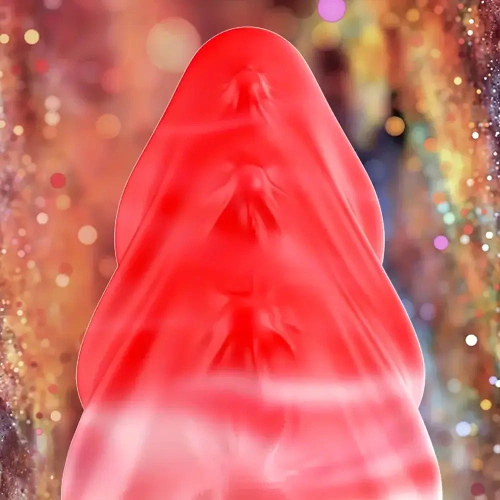 Red and white twisted fantasy tentacle dildo, photo 10