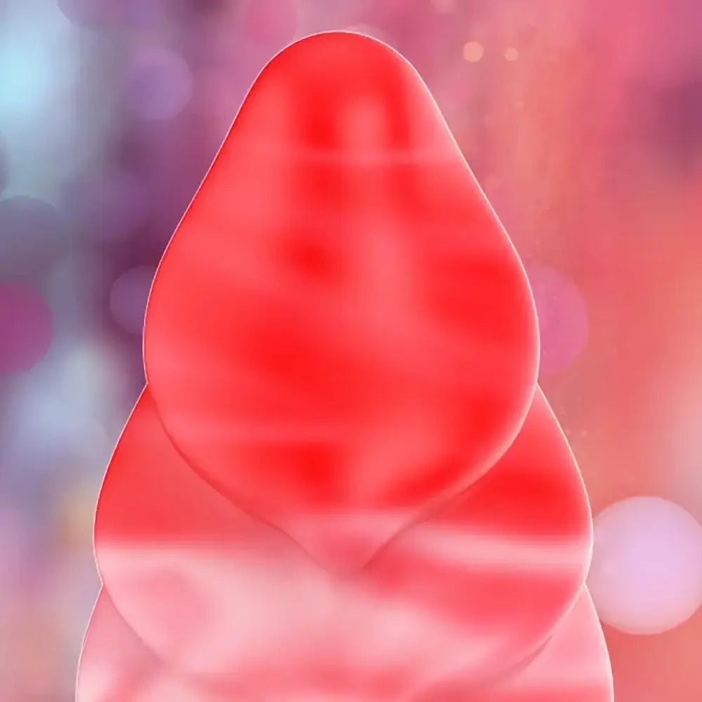 Red and white twisted fantasy tentacle dildo, photo 4