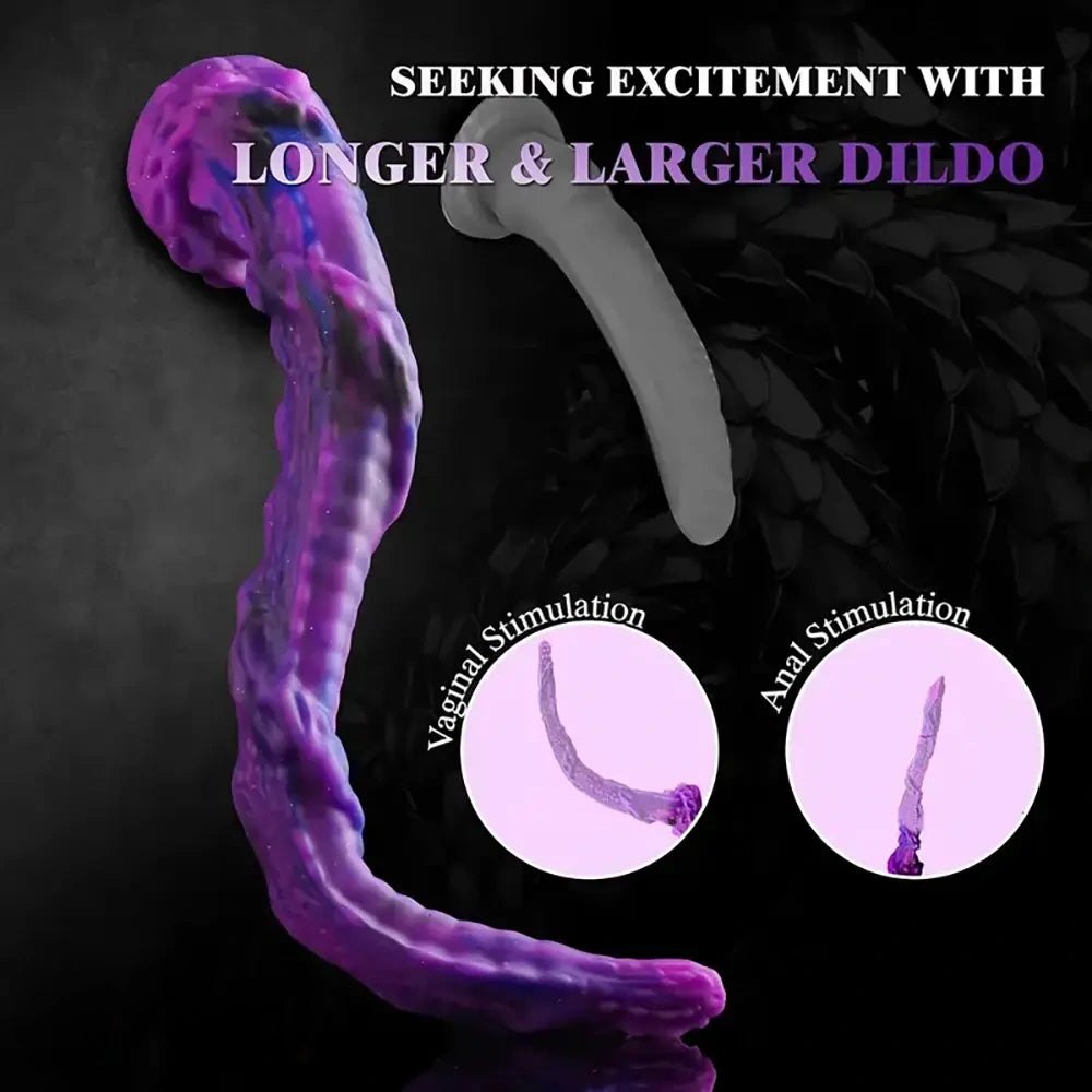 Purple twisted tentacle silicone dildo, photo 2