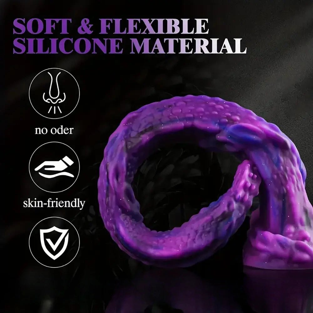 Purple twisted tentacle silicone dildo, photo 5