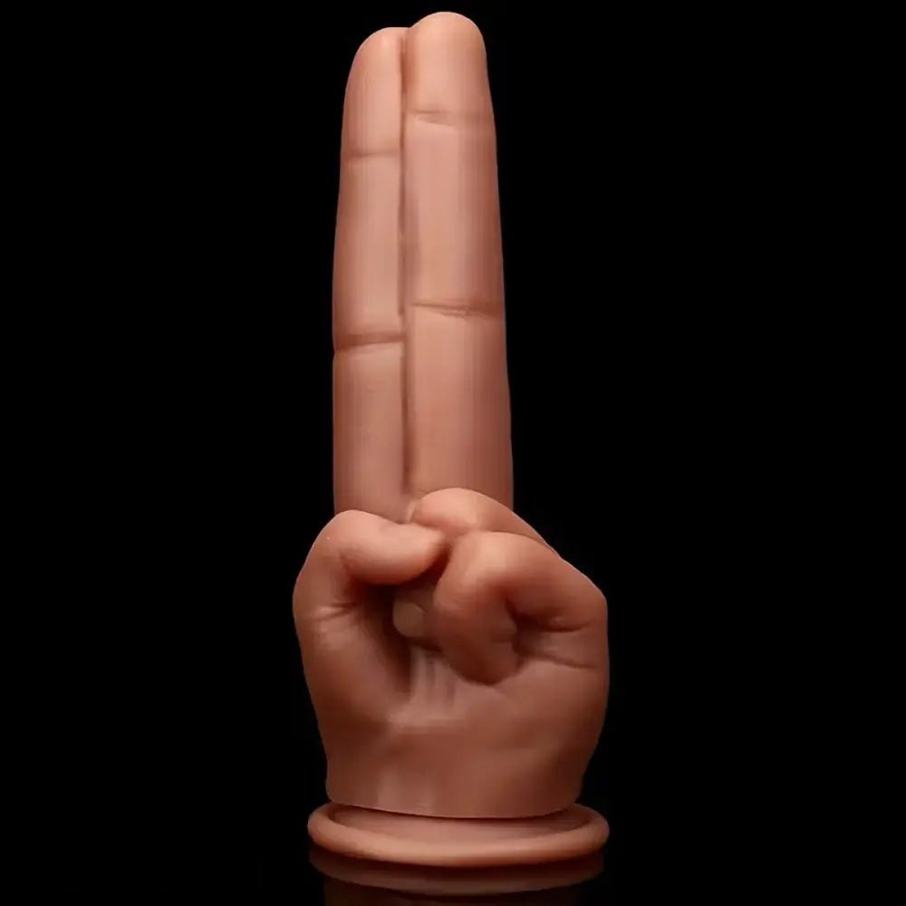 Hand shaped two finger silicone fantasy dildo, photo 1