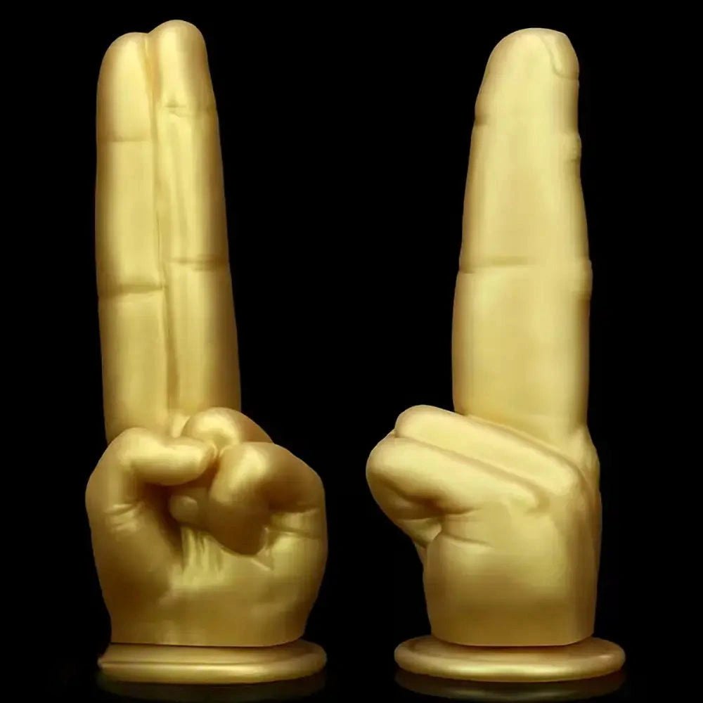 Hand shaped two finger silicone fantasy dildo, photo 7