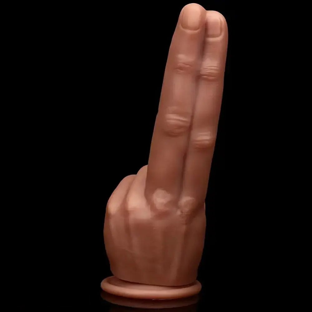 Hand shaped two finger silicone fantasy dildo, photo 8