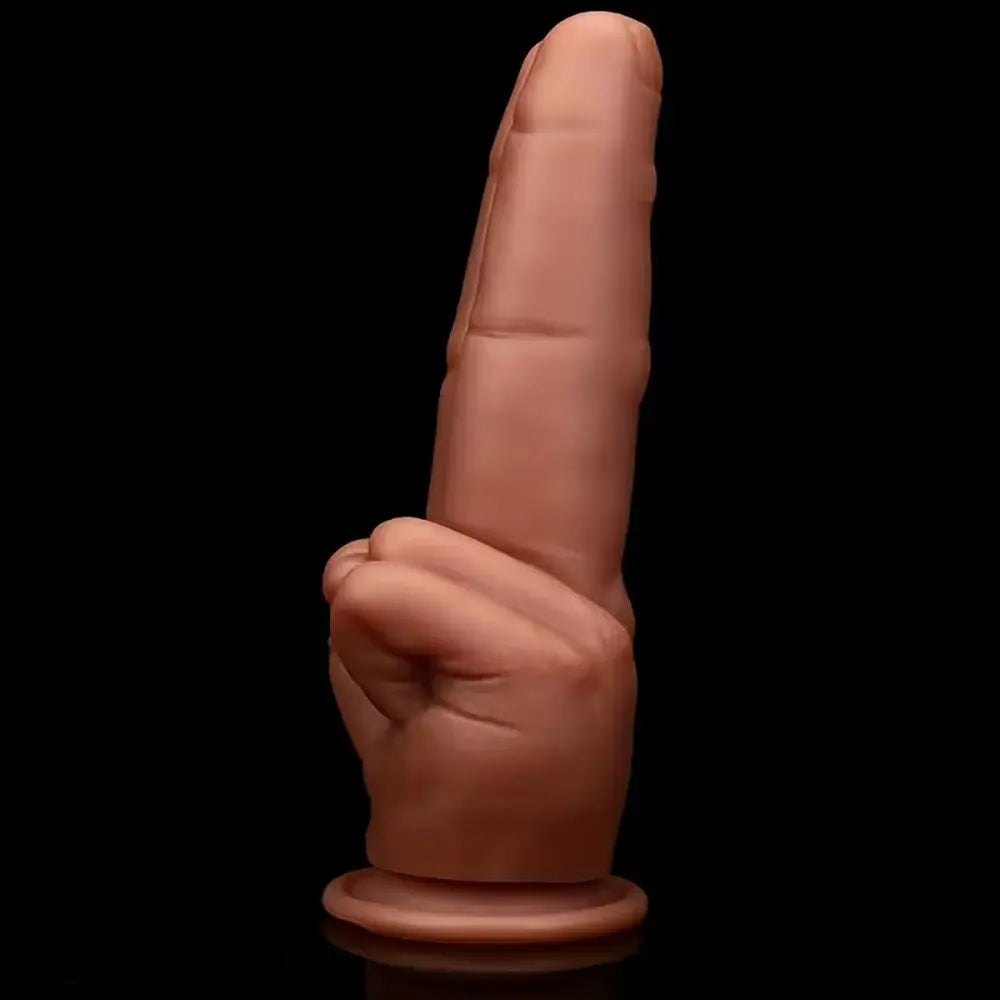 Hand shaped two finger silicone fantasy dildo, photo 9