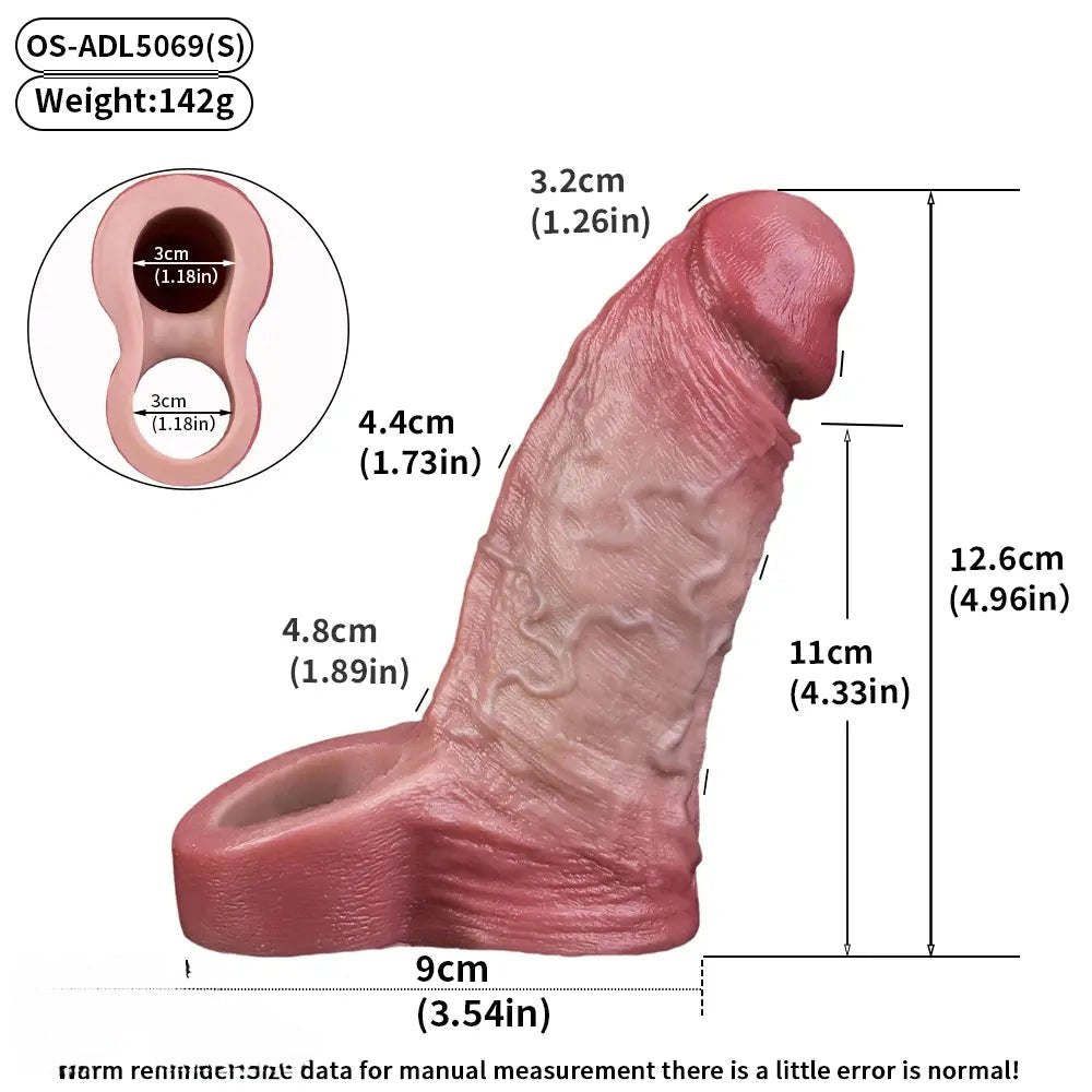 Flesh-tone penis extender sleeve, photo 16