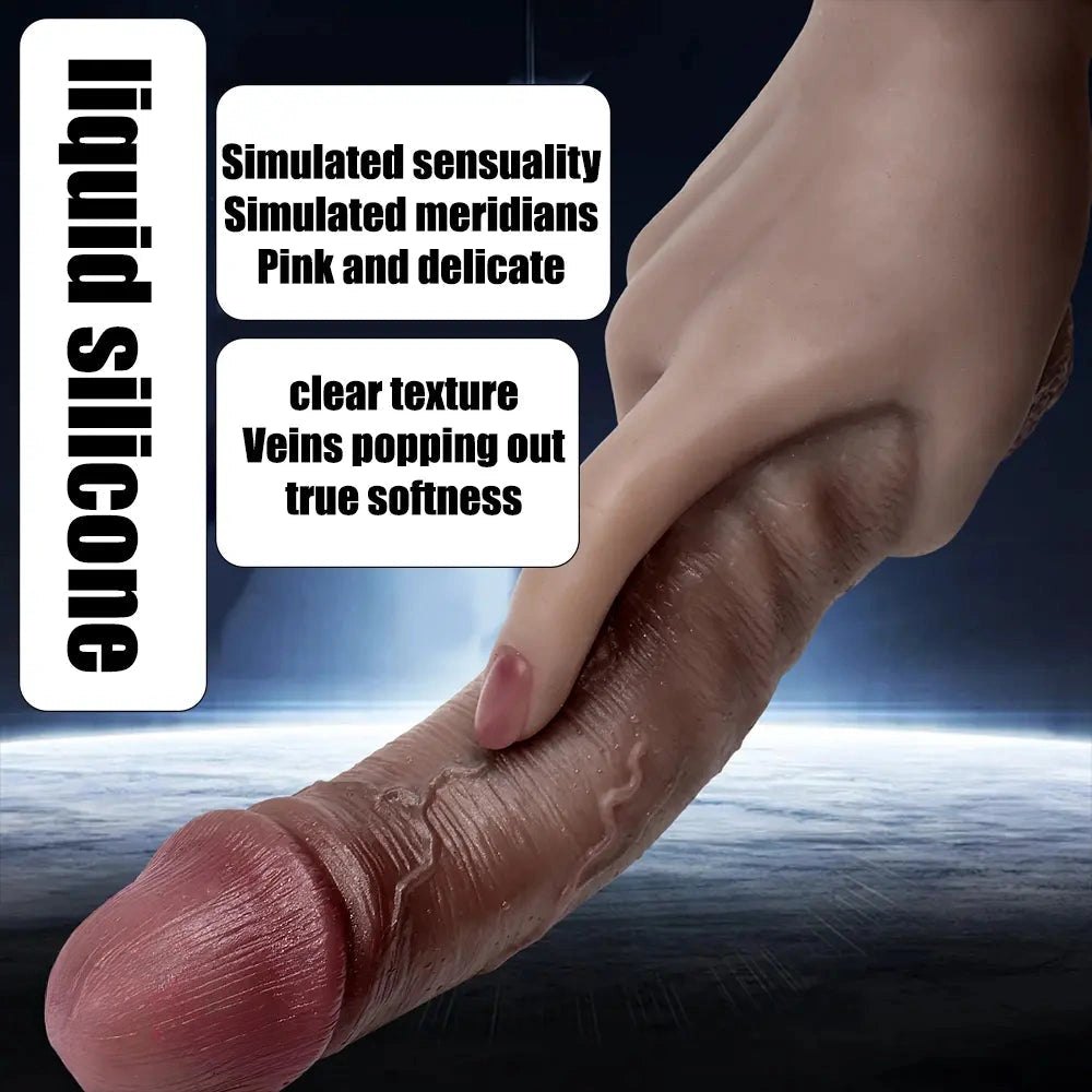 Flesh realistic silicone suction cup dildo, photo 8