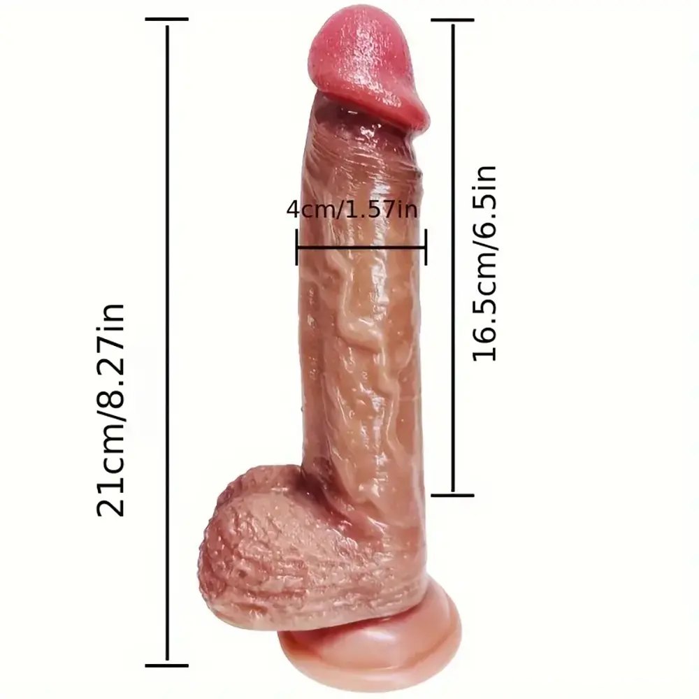 Flesh tone suction cup dildo, photo 1