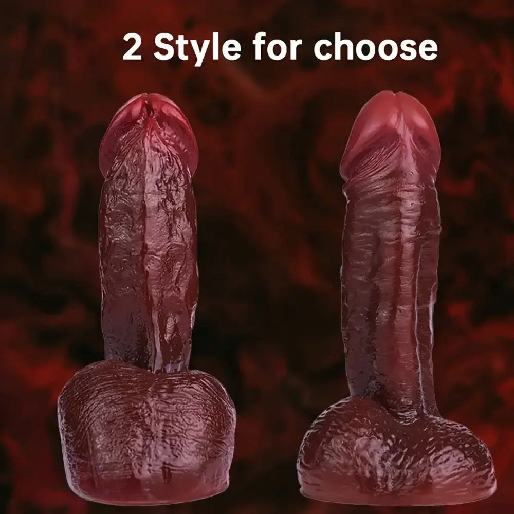 Brown flexible realistic dildo, photo 1