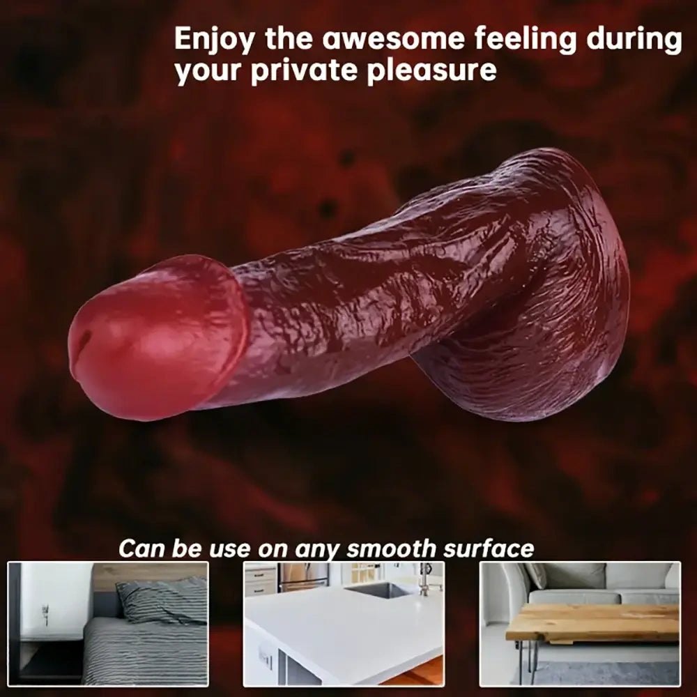 Brown flexible realistic dildo, photo 13