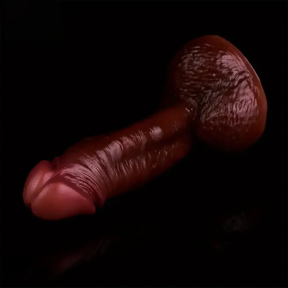 Brown flexible realistic dildo, photo 3