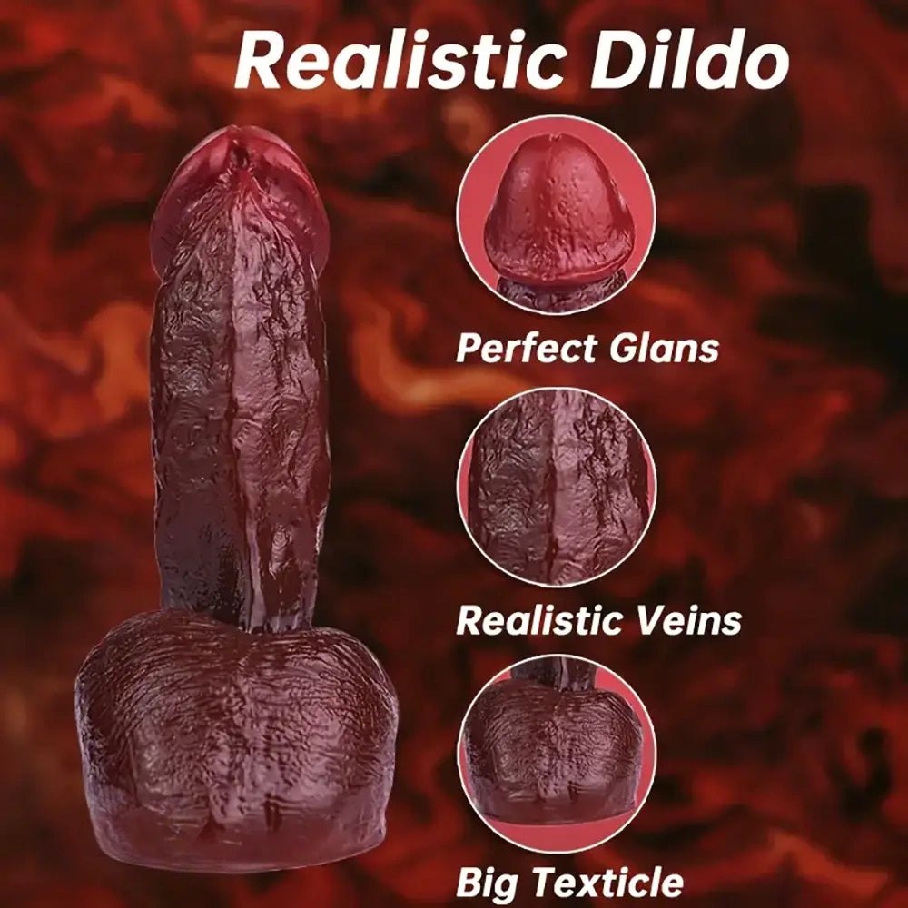 Brown flexible realistic dildo, photo 4