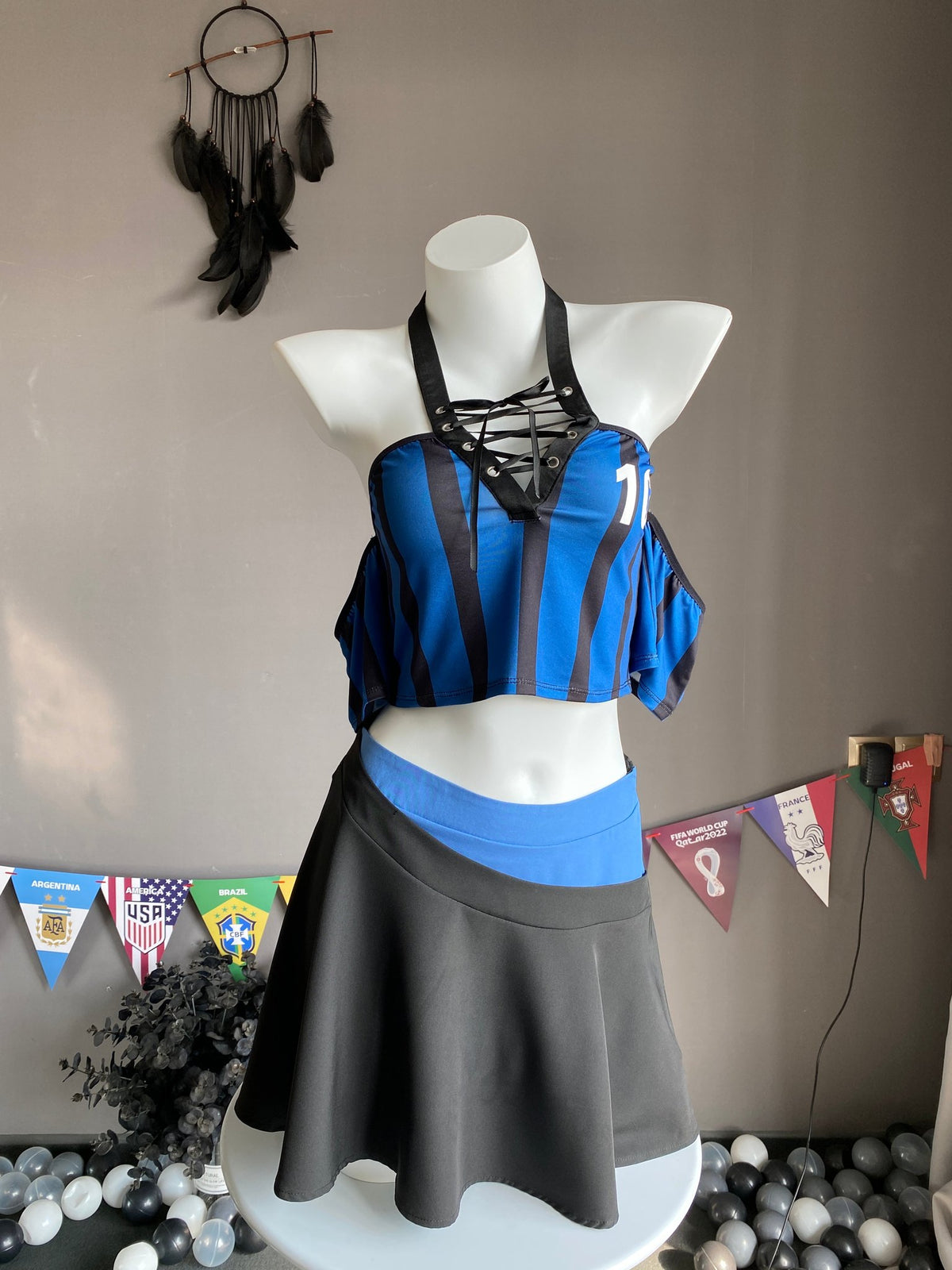 Two tone cheerleading roleplay costume, photo 8