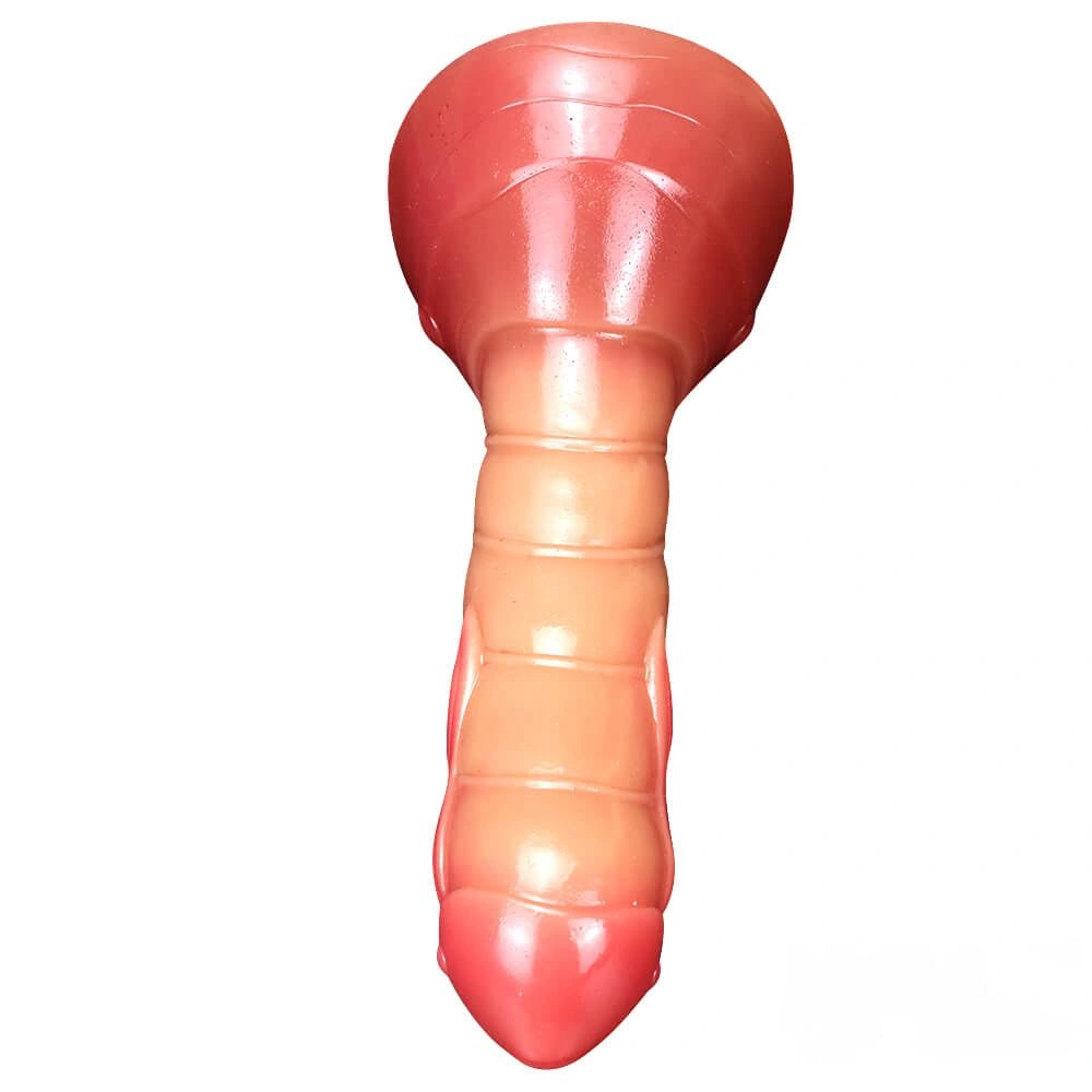 Two-tone gold red fantasy dildo, photo 12