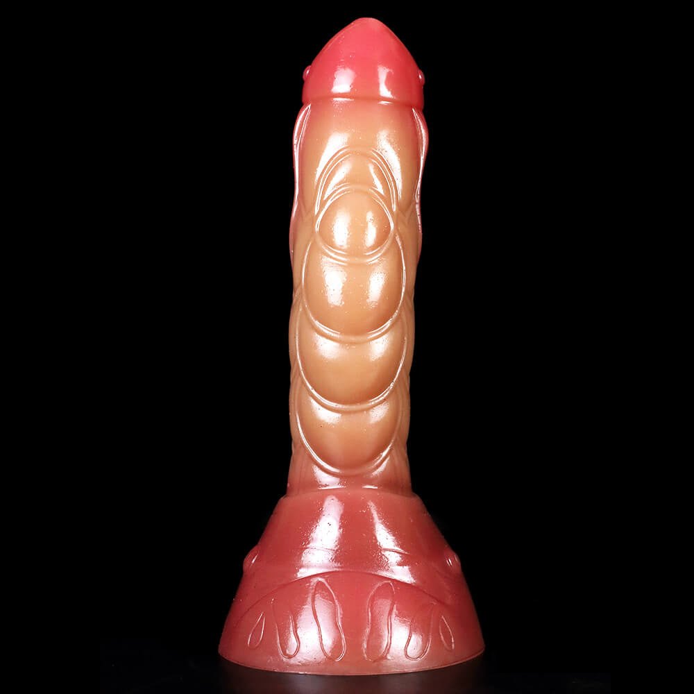 Two-tone gold red fantasy dildo, photo 9