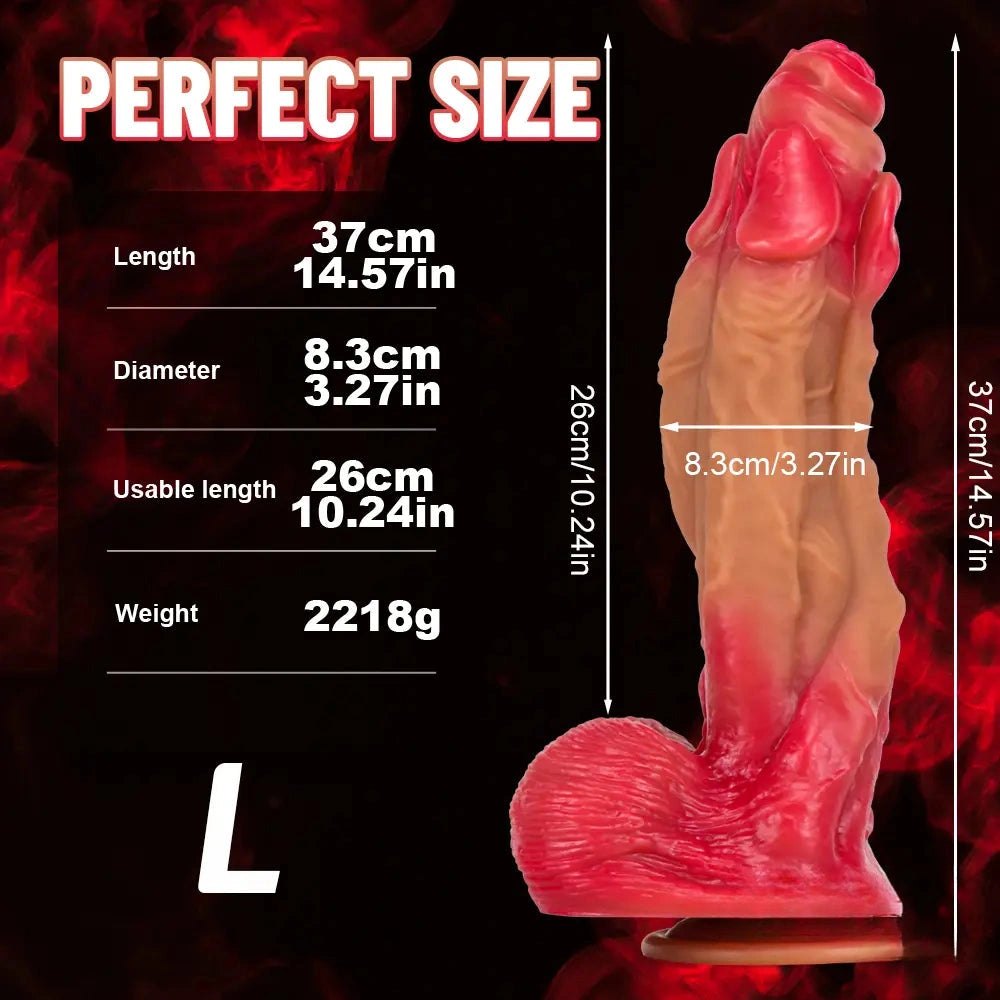 Two-tone fantasy knot dildo, photo 15