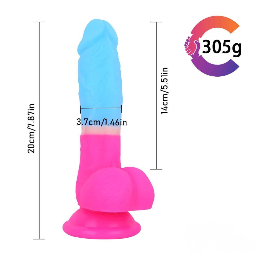 Two-tone silicone suction cup dildo, photo 9