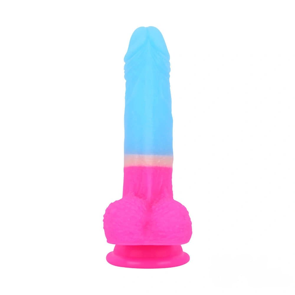Two-tone realistic dildo with suction base, photo 3