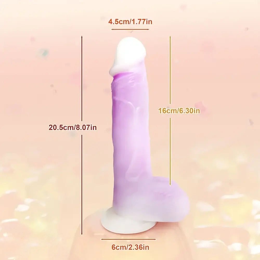 Purple two-tone vibrating dildo, photo 3