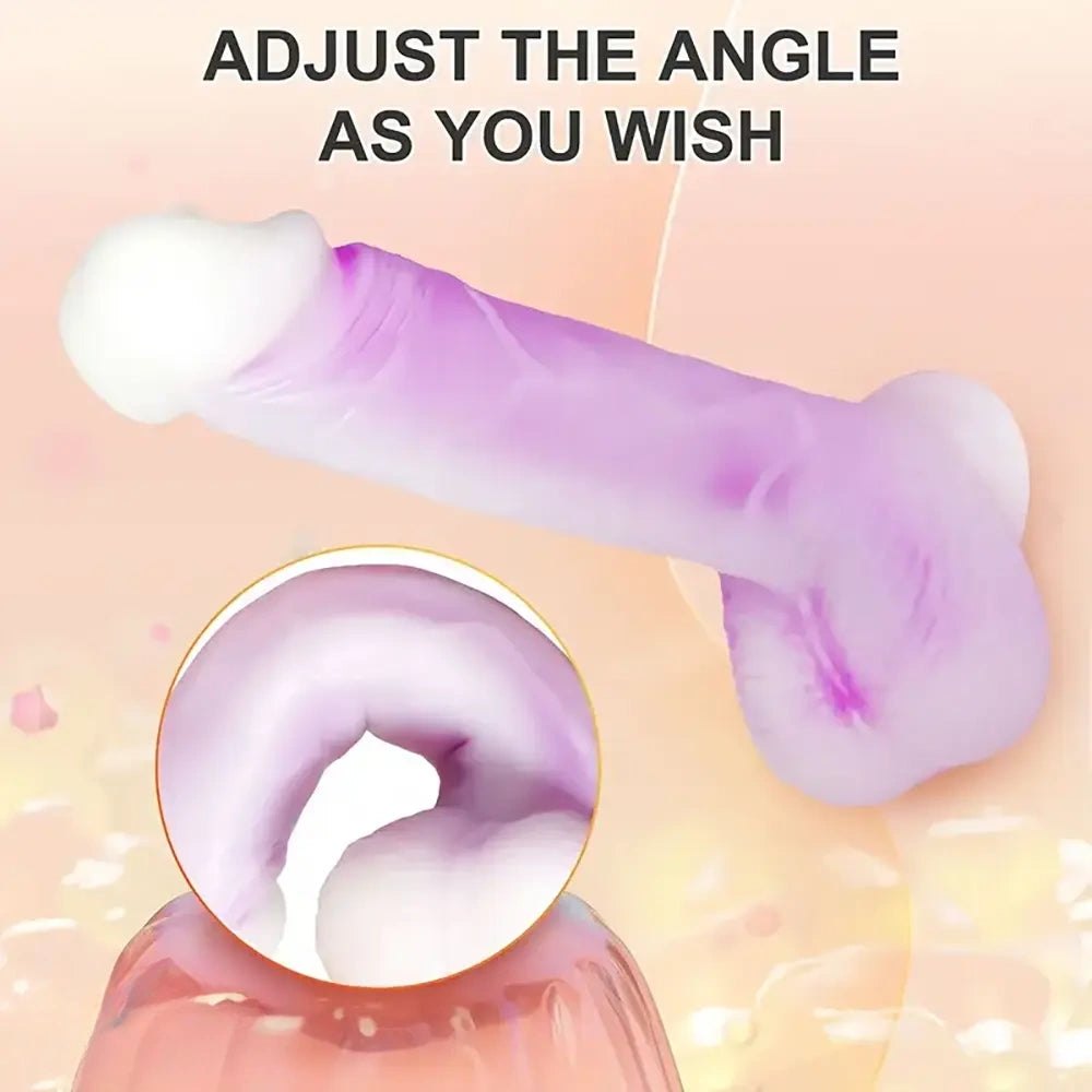 Purple two-tone vibrating dildo, photo 4